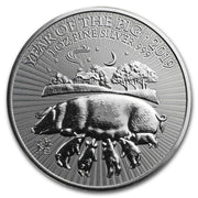 2019 1 oz Royal Mint Silver Lunar Pig