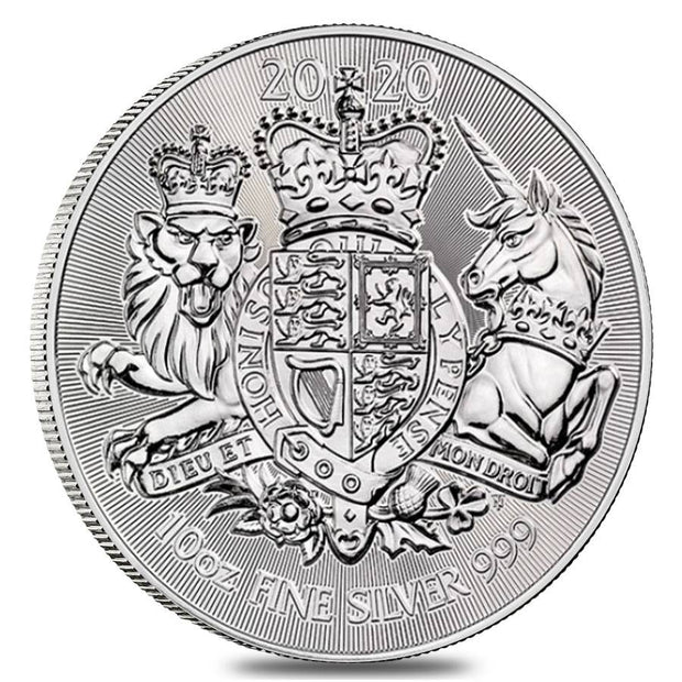 UK Silver Royal Arms 10 oz 2020