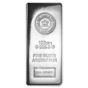 100 oz Royal Canadian Mint Silver Bar