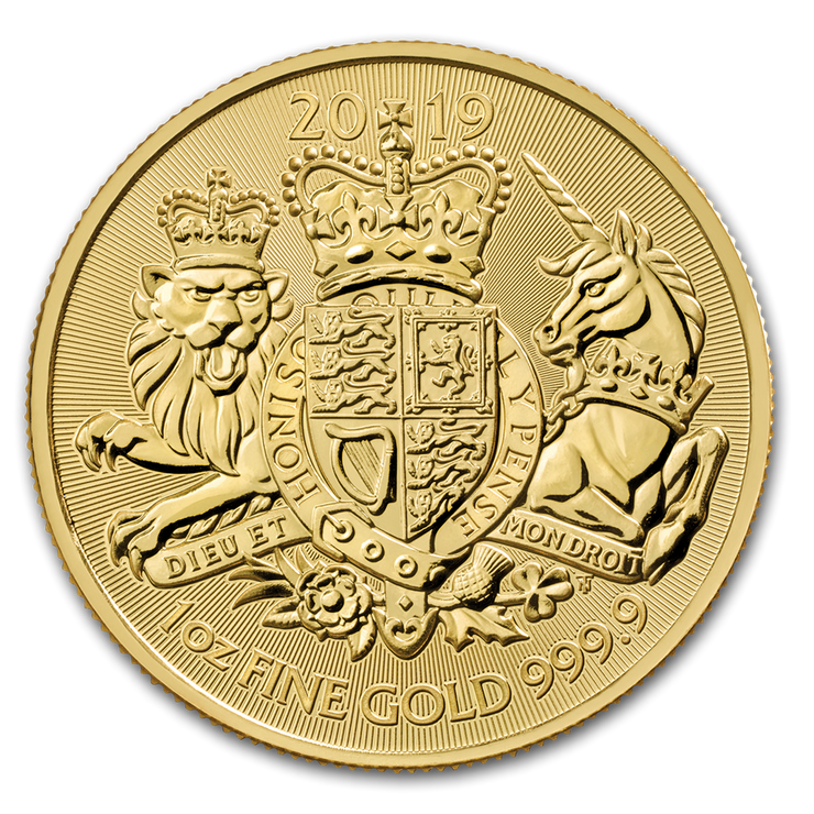 UK Gold Royal Arms 1 oz 2019