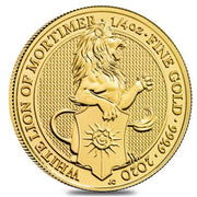 UK QB Gold White Lion 1/4 oz 2020