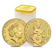 UK QB Gold White Lion 1/4 oz 2020