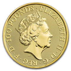 UK QB Gold White Lion 1 oz 2020